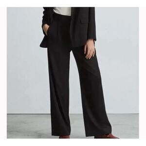 NWT Everlane Way-High Drape Black Pant Womens Size 4